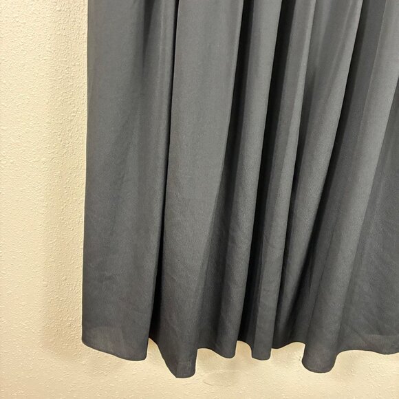 Banana Republic Black Pleated Spaghetti Strap Dress 8 Cocktail Garden Party - Picture 5 of 10